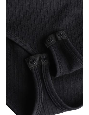 Body - Body damskie bez rękawów prążkowane CZARNY - produkt 7