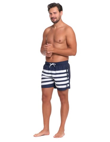 Szorty plażowe - Kąpielówki męskie plażowe szorty szybkoschnące GRANATOWY - produkt 8