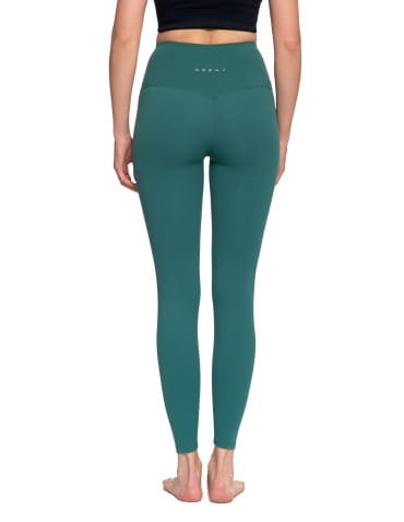 Legginsy damskie - Legginsy damskie sportowe funkcyjne z wysokim stanem ZIELONY - produkt 4