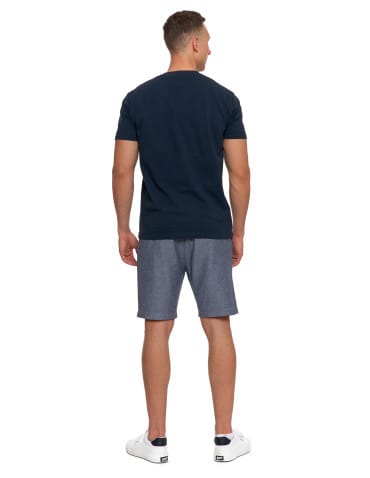 Koszulki i Tank Topy - T-shirt męski bawełniany z dekoltem henley GRANATOWY - produkt 5