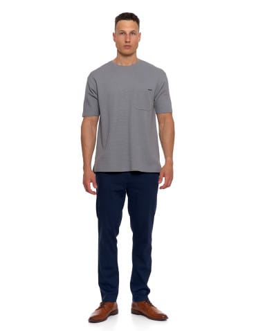 Koszulki i Tank Topy - T-shirt męski strukturalny casual z kieszonką SZARY - produkt 6