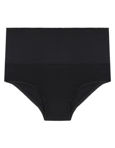 Majtki damskie maxi bikini z wysokim stanem modelujące 3-pak - CZARNY  - produkt 2