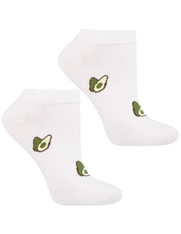 Stopki damskie - Skarpety stopki damskie w awokado 3-pak WIELOKOLOROWY - produkt 4