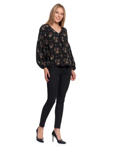 Spodnie damskie skinny elastyczne - CZARNY  - produkt 2