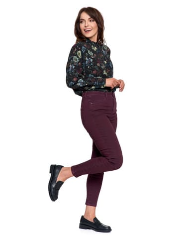 Spodnie damskie - Spodnie damskie skinny elastyczne FIOLETOWY - produkt 5