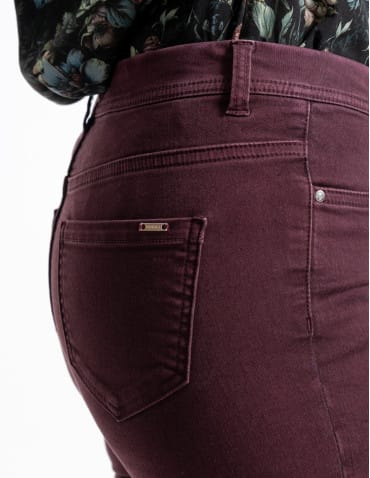 Spodnie damskie - Spodnie damskie skinny elastyczne FIOLETOWY - produkt 7