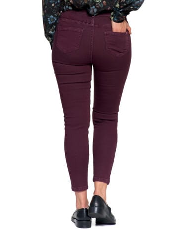 Spodnie damskie - Spodnie damskie skinny elastyczne FIOLETOWY - produkt 9
