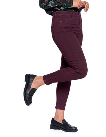 Spodnie damskie - Spodnie damskie skinny elastyczne FIOLETOWY - produkt 11