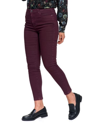 Spodnie damskie - Spodnie damskie skinny elastyczne FIOLETOWY - produkt 12