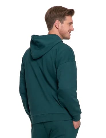 Męska bluza dresowa z kapturem i haftem ocieplana  - produkt 2