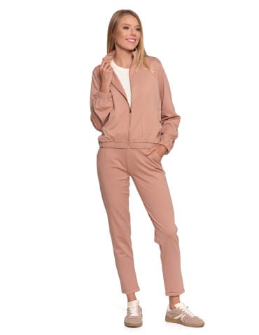 Bluzy damskie - Bluza damska dresowa bez kaptura BEŻOWY - produkt 4