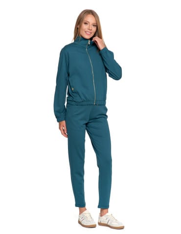 Bluzy damskie - Bluza damska dresowa bez kaptura ZIELONY - produkt 4