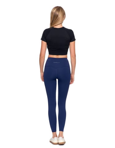 Legginsy damskie - Legginsy damskie sportowe funkcyjne z wysokim stanem GRANATOWY - produkt 4