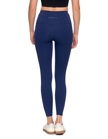 Legginsy damskie - Legginsy damskie sportowe funkcyjne z wysokim stanem GRANATOWY - produkt 6