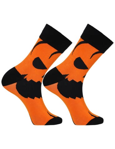 Skarpetki długie - Skarpetki męskie długie halloween POMARAŃCZOWY - produkt 2