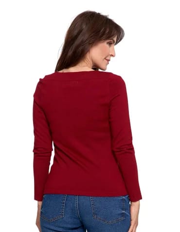 Sweter damski z wiskozy cienki o dopasowanym kroju  - produkt 2