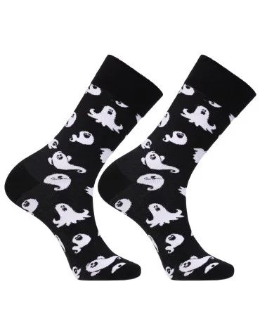 Skarpetki długie - Skarpety męskie długie z motywem halloweenowym CZARNY - produkt 1