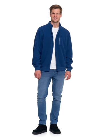 Kurtki i kamizelki - Polar męski zapinany na zamek ze stójką i kieszeniami JEANS - produkt 6
