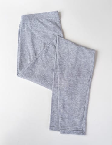 Legginsy damskie - Klasyczne bawełniane legginsy damskie JASNY SZARY - produkt 4