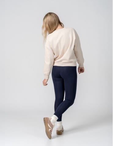 Legginsy damskie - Klasyczne bawełniane legginsy damskie GRANATOWY - produkt 12