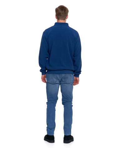 Kurtki i kamizelki - Polar męski zapinany na zamek ze stójką i kieszeniami JEANS - produkt 12