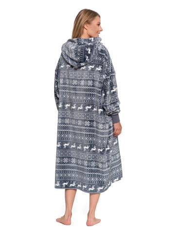 Piżamy damskie - Kocobluza unisex luźna SZARY - produkt 7