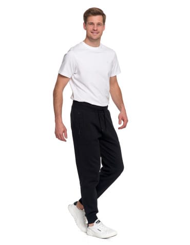 Spodnie męskie - Spodnie dresowe męskie joggery ocieplane z kieszeniami CZARNY - produkt 8