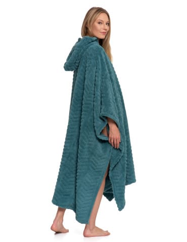 Kocobluzy - Kocobluza damska z kapturem poncho ZIELONY - produkt 8