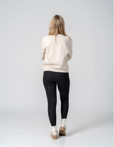 Legginsy damskie - Klasyczne czarne legginsy ocieplane damskie CZARNY - produkt 2