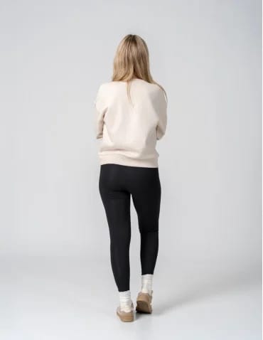 Klasyczne czarne legginsy ocieplane damskie - produkt 2