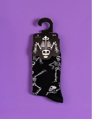Skarpetki długie - Skarpetki męskie długie halloween CZARNY - produkt 3