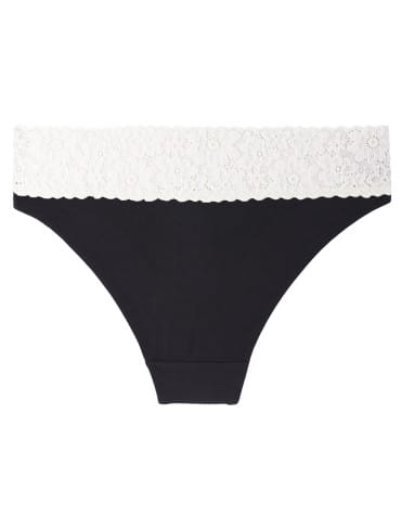 Majtki figi - Majtki damskie figi bikini z wiskozy z koronka 6-pak WIELOKOLOROWY - produkt 4
