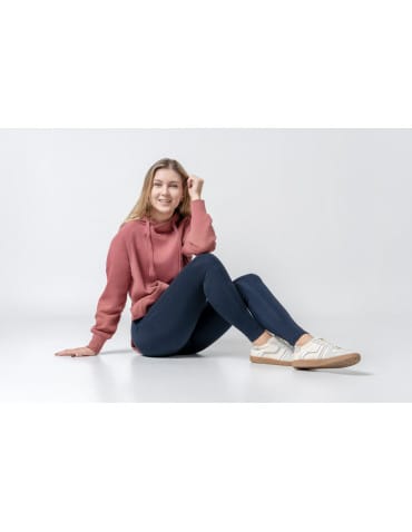 Legginsy damskie - Klasyczne bawełniane legginsy damskie GRANATOWY - produkt 9