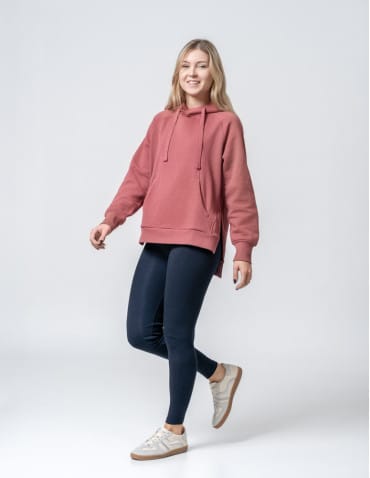 Legginsy damskie - Klasyczne bawełniane legginsy damskie GRANATOWY - produkt 10