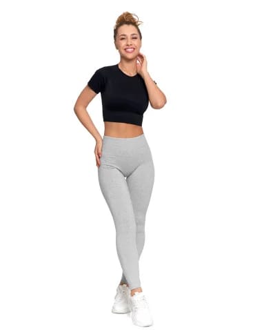 Legginsy damskie ocieplane z wysokim stanem i szerokim pasem - produkt 2