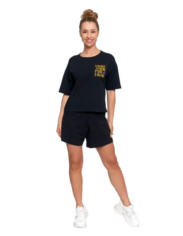 Koszulki z krótkim rękawem - T-shirt damski o luźnym kroju z napisami SZARY - produkt 11