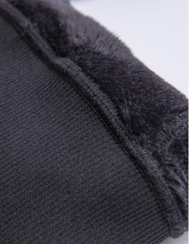 LEGGINSY - Damskie legginsy ocieplane z futerkiem i wysokim stanem CZARNY - produkt 8
