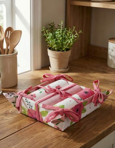 Kuchenne - Ręczniki kuchenne bawełniane w prezentowym opakowaniu 3-pak WIELOKOLOROWY - produkt 5