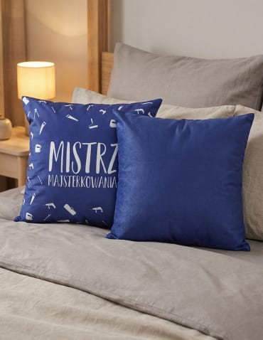 Poduszki dekoracyjne - Poduszka prezentowa na Dzień Dziadka GRANATOWY - produkt 5