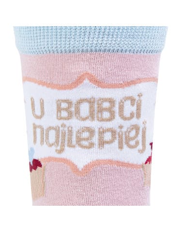 Skarpetki długie - Skarpety damskie prezent dla babci w etui RÓŻOWY - produkt 2