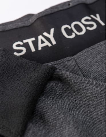 Legginsy damskie - Legginsy damskie ocieplane w prążek wysoki stan GRAFIT - produkt 7
