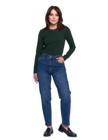 Jeansy - Damskie spodnie jeansowe mom fit JASNY NIEBIESKI - produkt 17