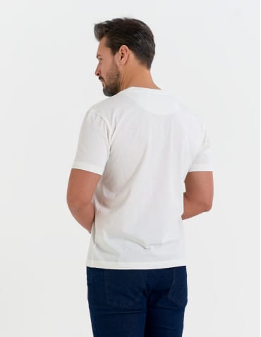 Koszulki i Tank Topy - T-shirt męski koszulka z motywem żeglarskim BIAŁY - produkt 4