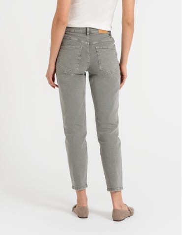 Jeansy - Damskie spodnie jeansowe mom fit JASNY ZIELONY - produkt 11