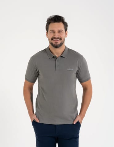 Polo - Męska koszulka polo z krótkim rękawem SZARY - produkt 1