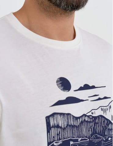 Koszulki i Tank Topy - T-shirt męski koszulka z motywem żeglarskim BIAŁY - produkt 3