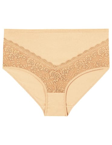 Majtki damskie - Majtki damskie figi maxi bikini z koronkowym akcentem 4-pak WIELOKOLOROWY - produkt 5