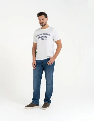 Koszulka męska bawełniana T-shirt z nadrukiem i krótkim rękawem