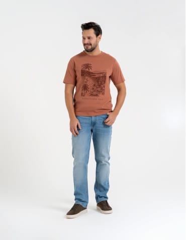Koszulki i Tank Topy - T-shirt męski bawełniany z nadrukiem CZERWONY - produkt 4
