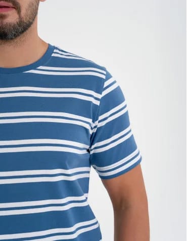 T-shirt męski bawełniany 100% w paski - produkt 2